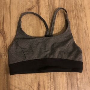 LULULEMON Women's Gray and Black Sports Bra